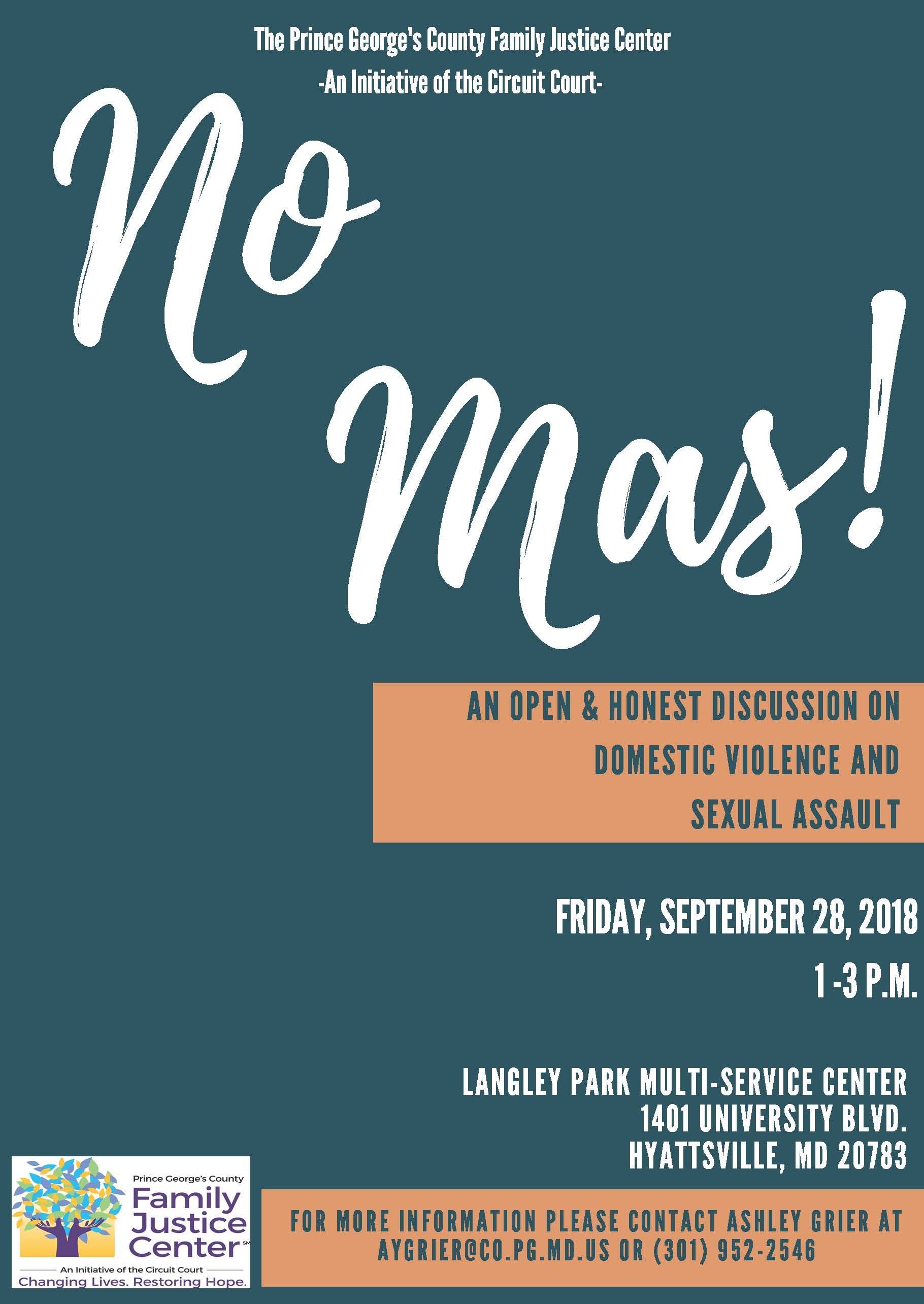 No Mas! Flyer (English) UPDATED